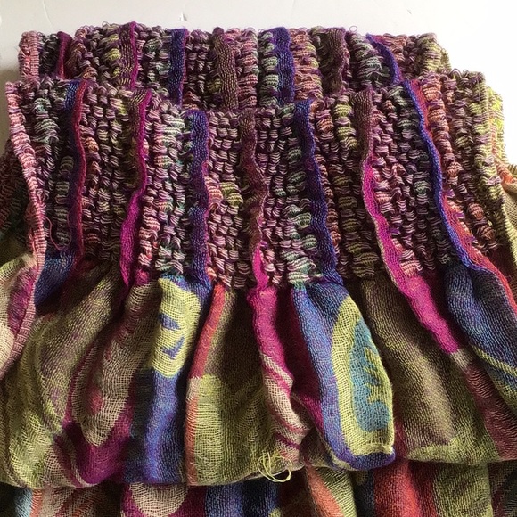 PASHMINA MULTI COLORED BOHO SCARF BLANKET WRAP - Picture 10 of 16
